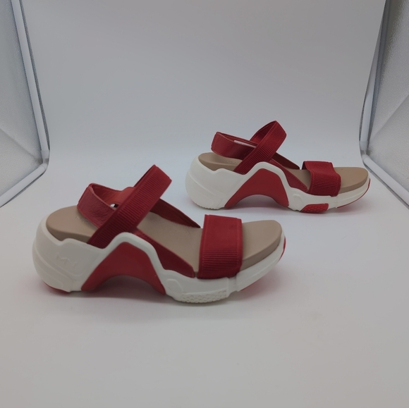 Mark Nason Los Angeles Sz 6.5 Catalina Red / White Women's Sandals - Picture 6 of 10